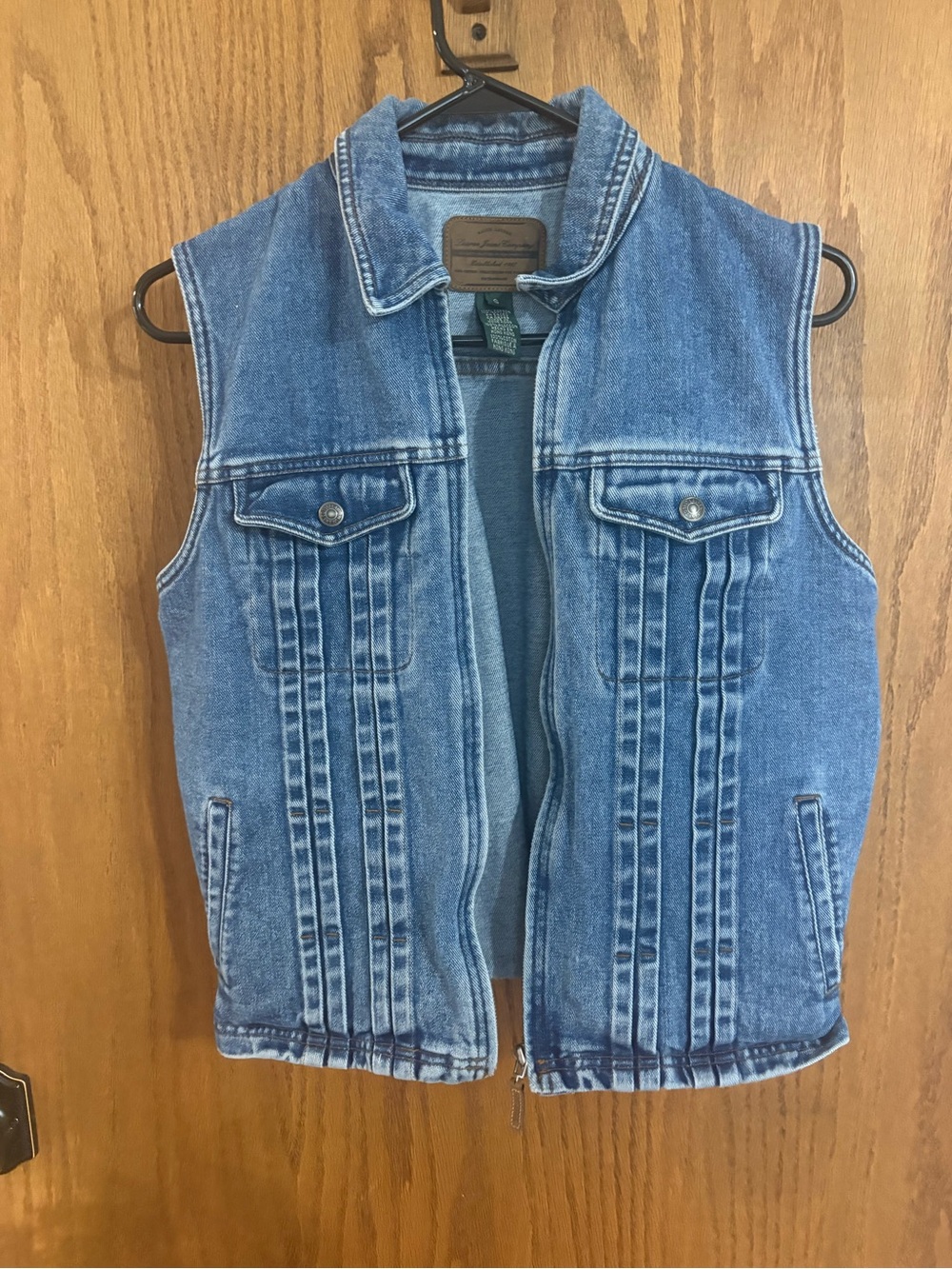 Ralph Lauren Blue Denim Zip-Front Vest